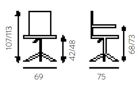 Poltrona ufficio ecopelle nera Riside