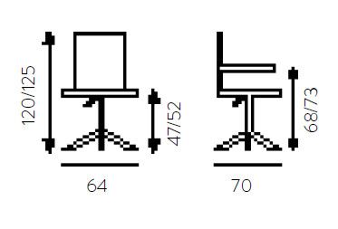 Poltrona da ufficio imbottita pelle ed ecopelle Esteca