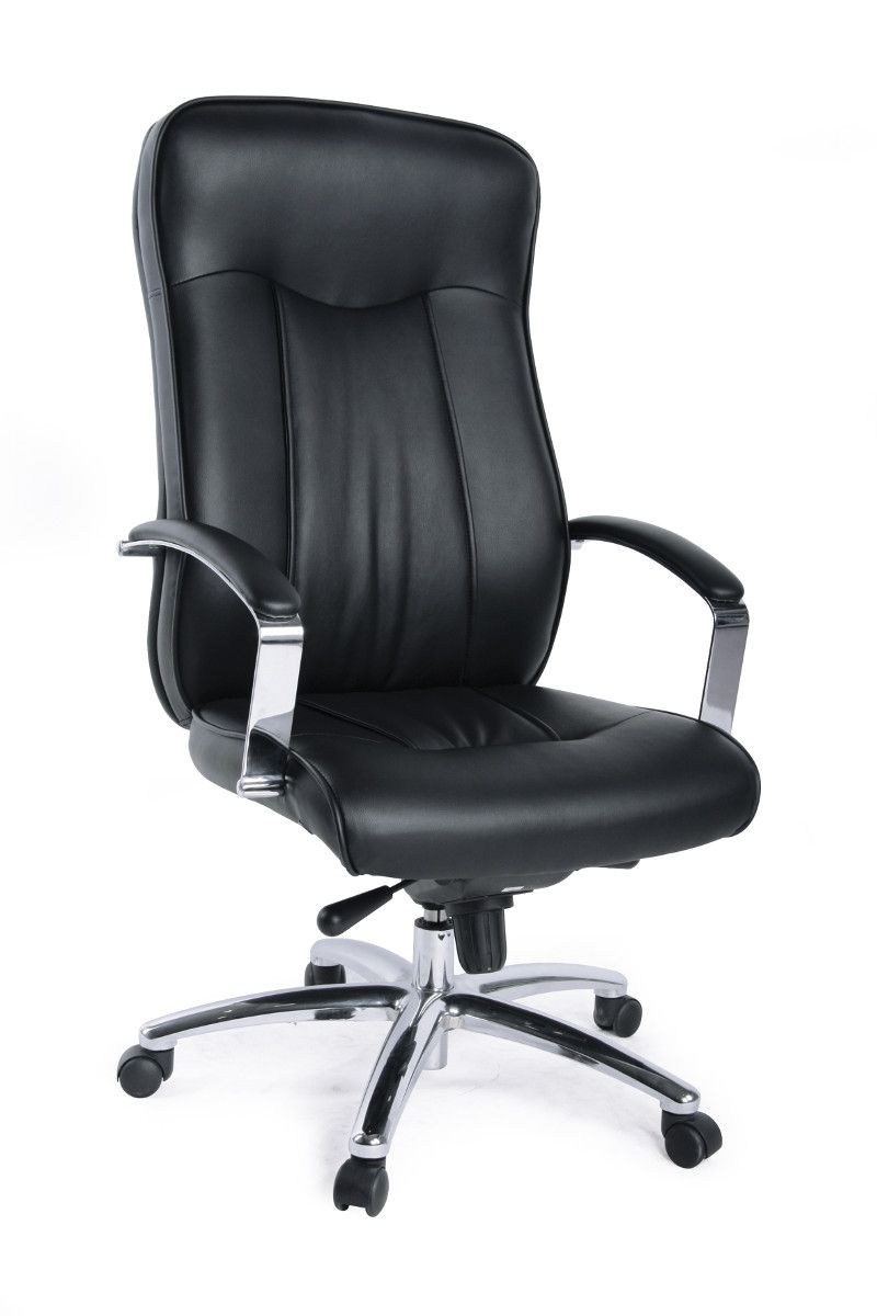 Poltrona da ufficio imbottita pelle ed ecopelle Esteca