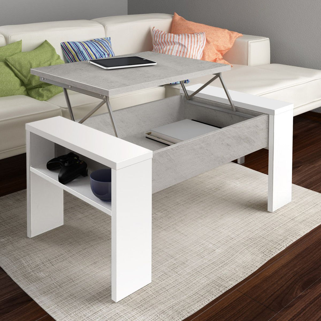 Tavolino da salotto con contenitore design moderno legno Garliz