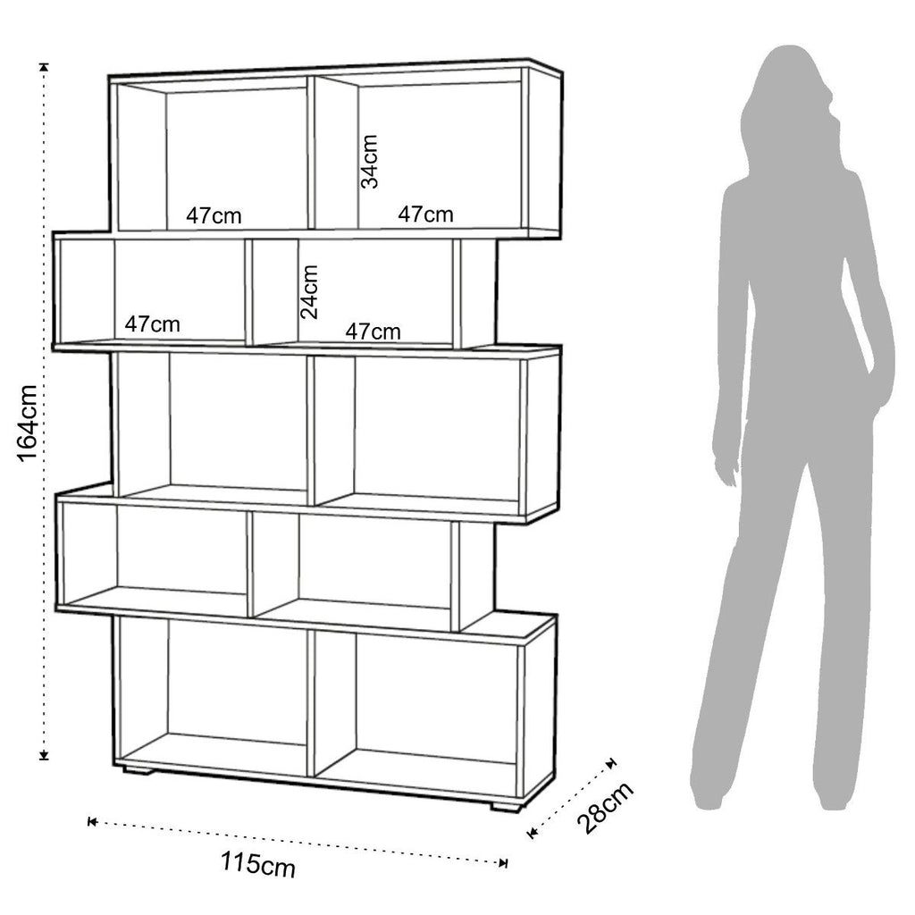 Libreria scaffale in legno Fraine