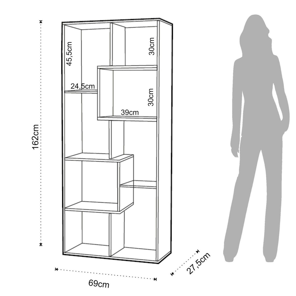 Libreria design moderno in legno Olyak