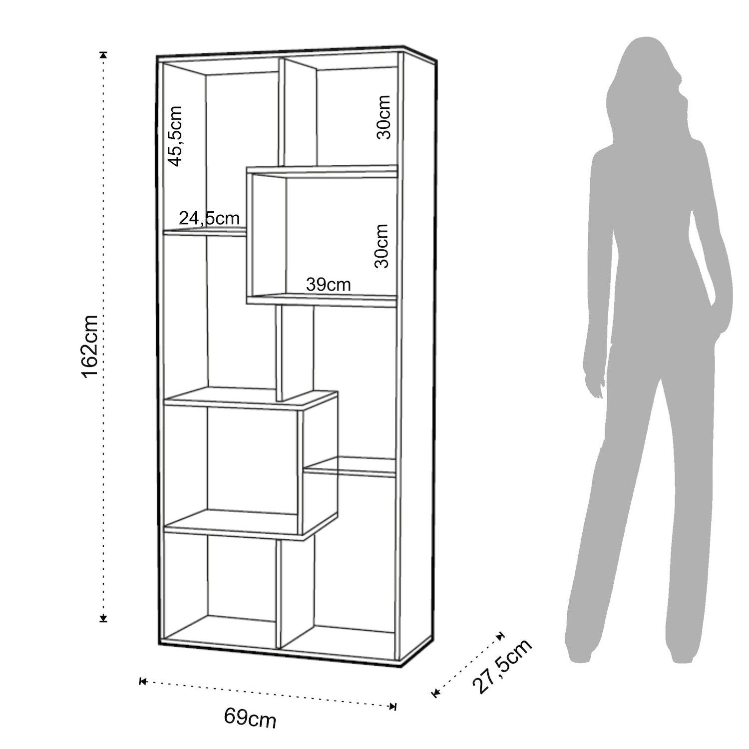 Libreria design moderno in legno Olyak