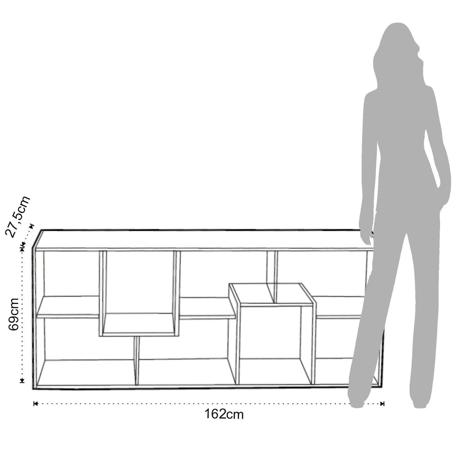 Libreria design moderno in legno Olyak