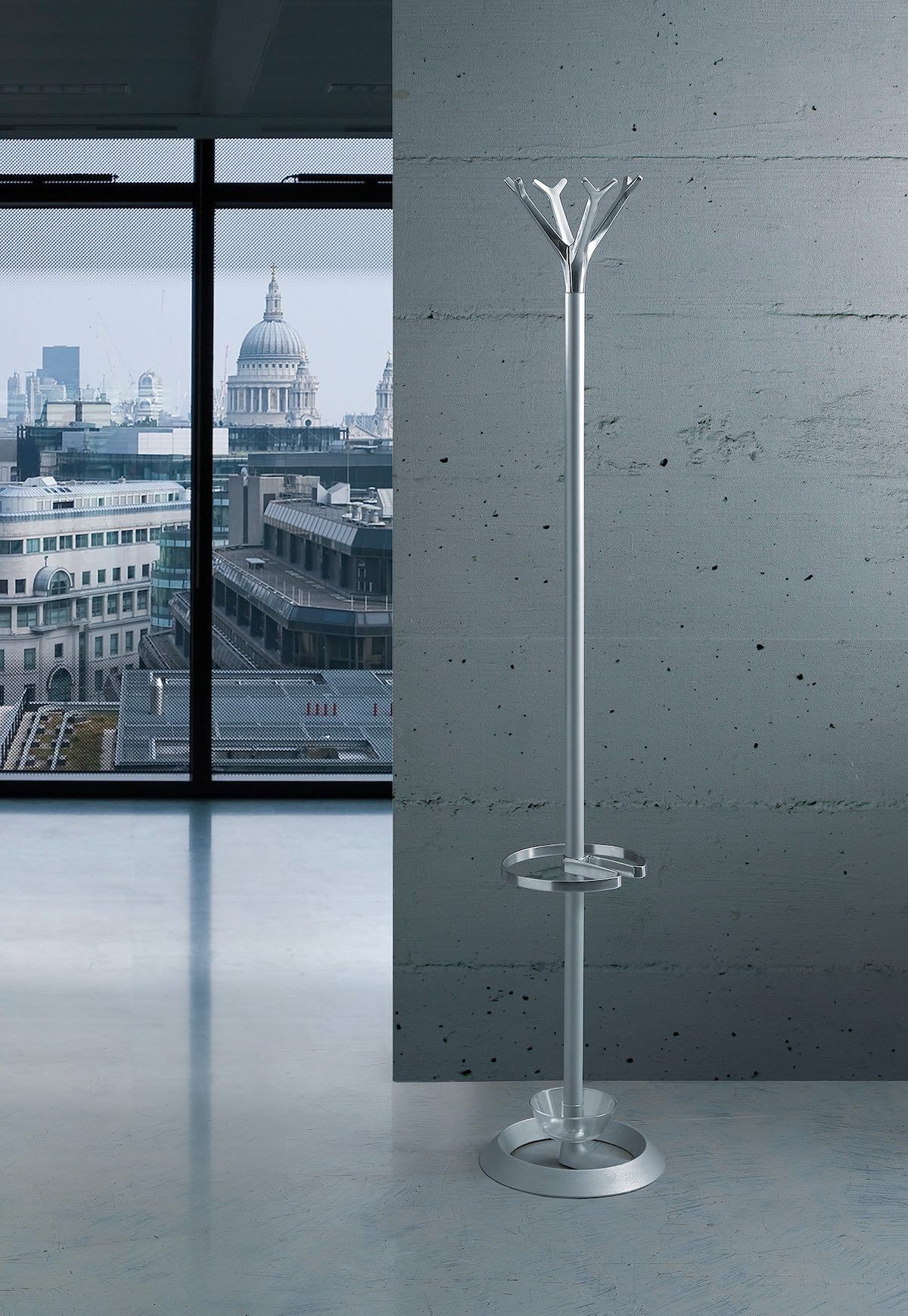 Appendiabiti da terra design per ingresso in acciaio Ellis