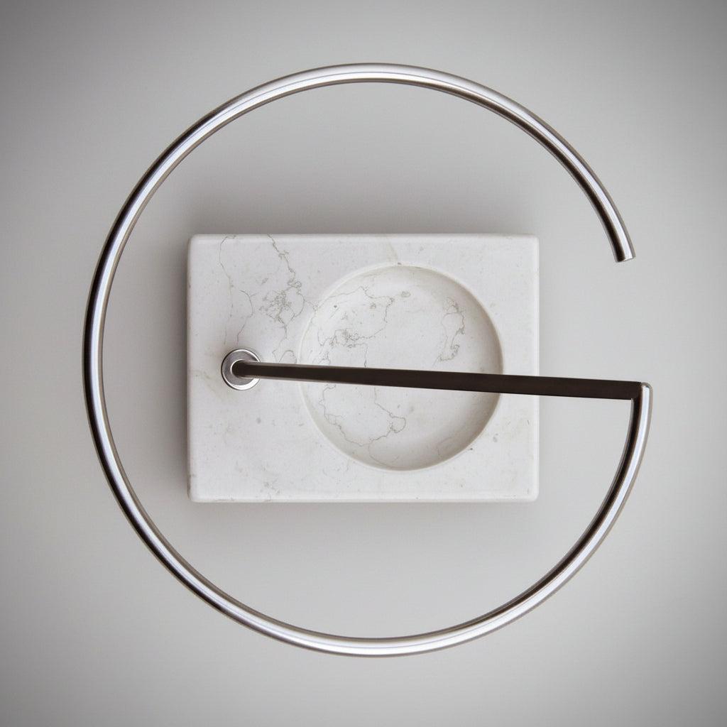 Portaombrelli design moderno in acciaio e marmo Jenson