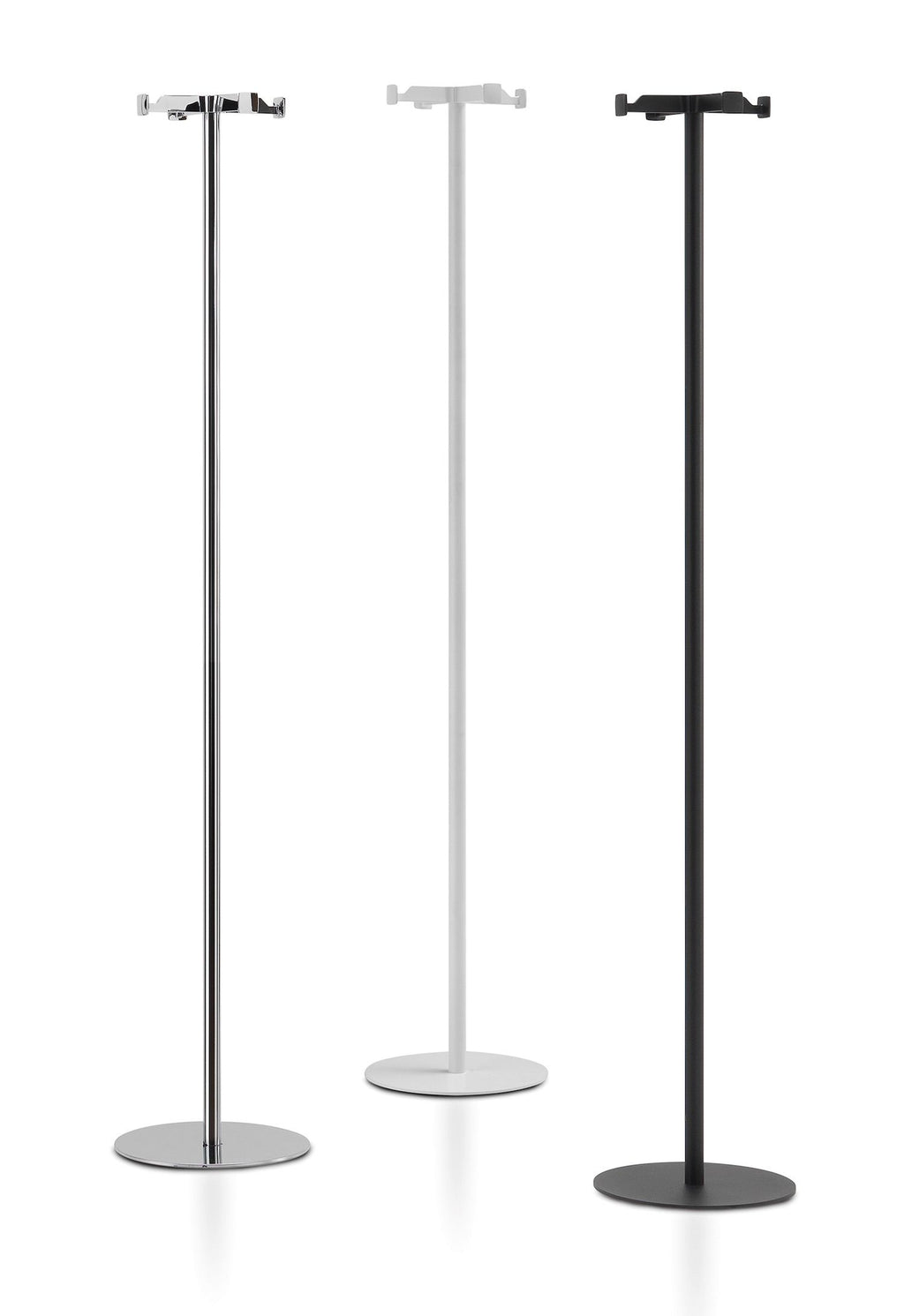 Appendiabiti da terra moderno bianco nero cromato Kind