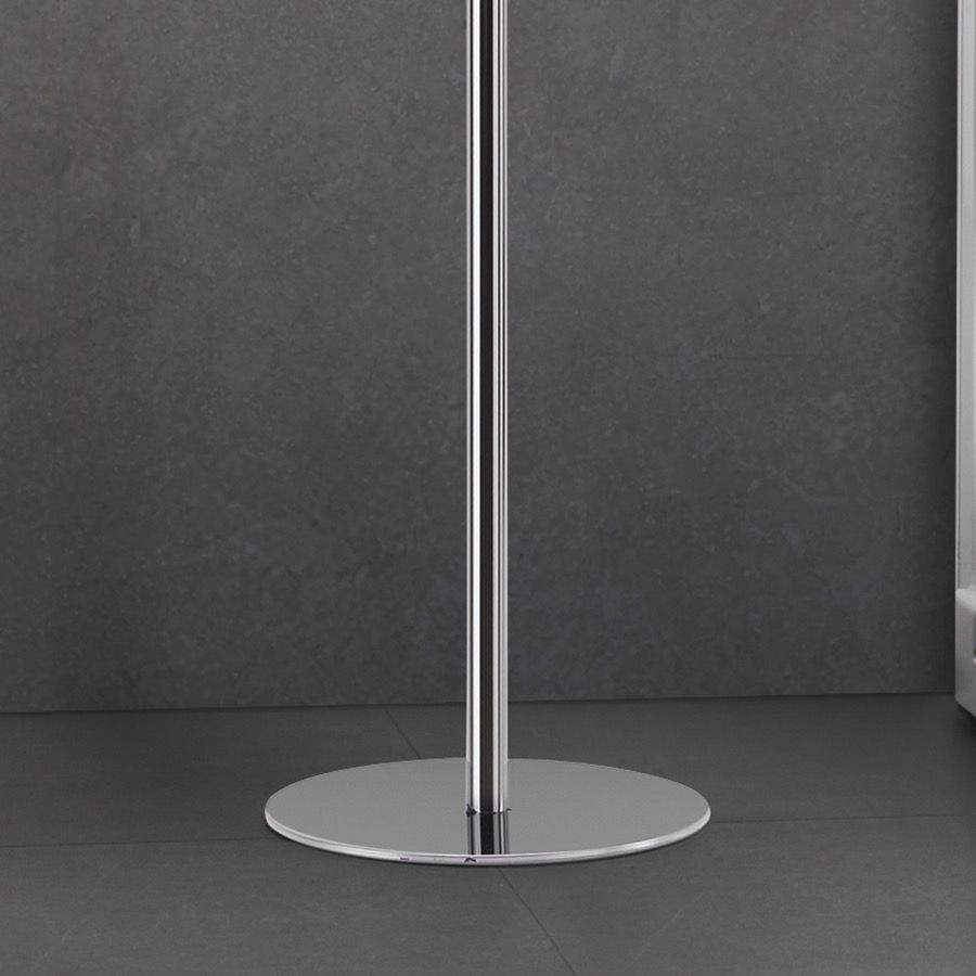 Appendiabiti da terra moderno bianco nero cromato Kind