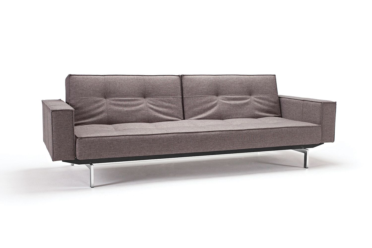 Divano letto una piazza e mezza con braccioli e materasso a molle Splitback