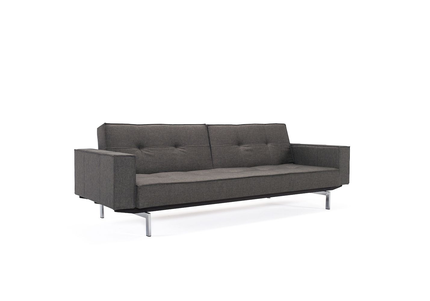 Divano letto una piazza e mezza con braccioli e materasso a molle Splitback