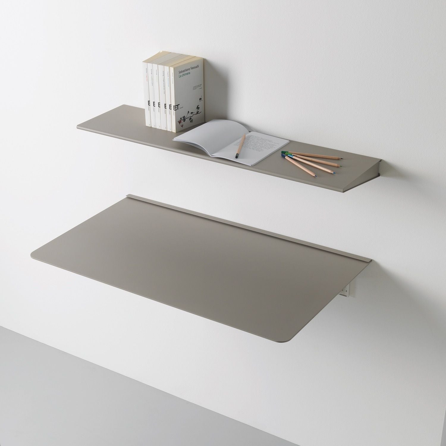 Scrivania a scomparsa richiudibile a muro in alluminio Turing