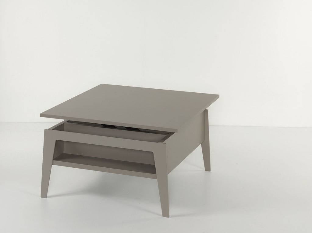 Tavolino da salotto con piano alzabile e contenitore Mintar