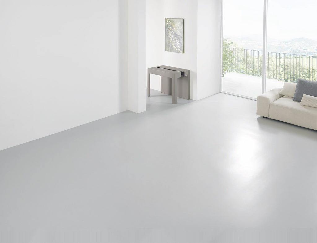 Tavolo consolle allungabile in acciaio e laminato Dutton