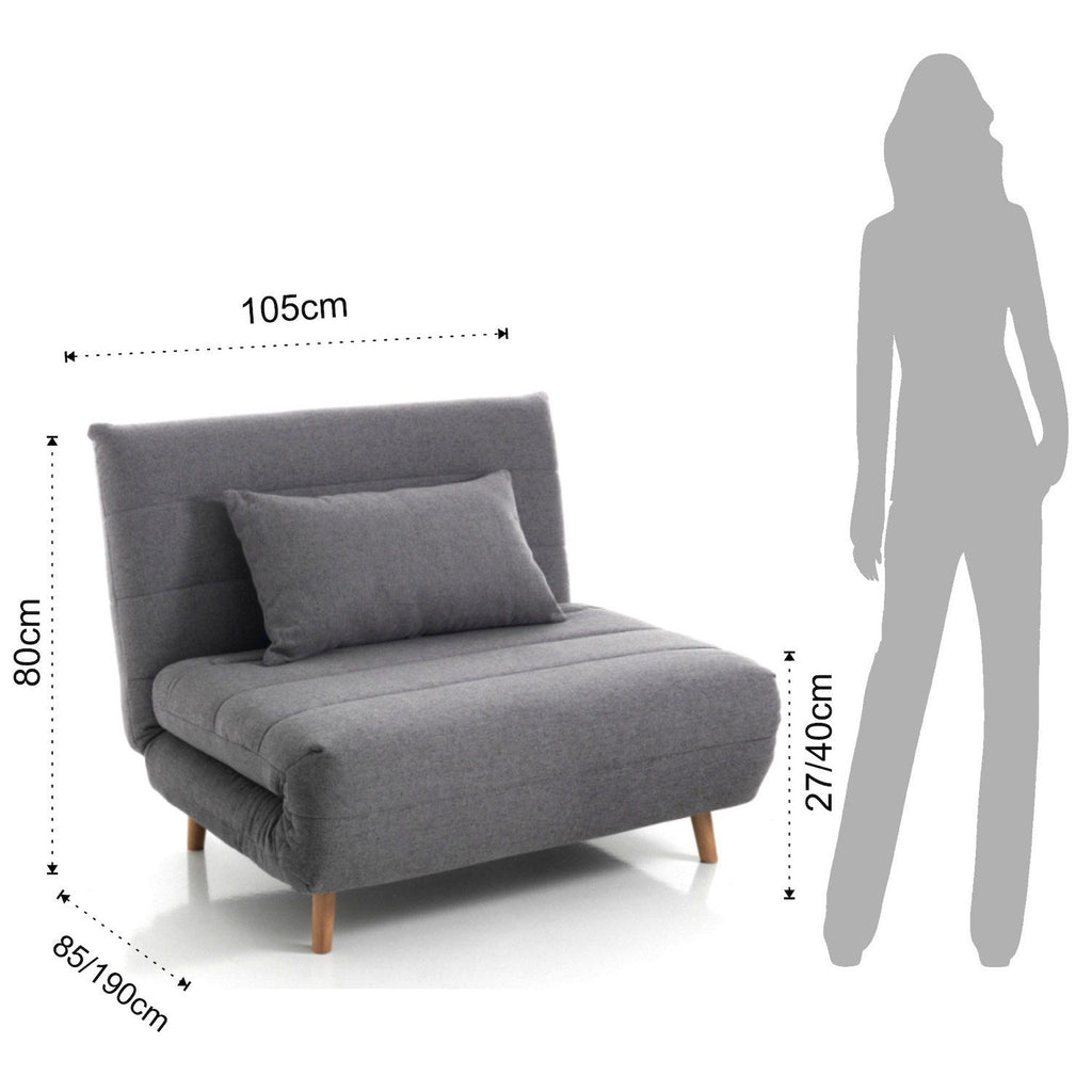 Poltrona letto singolo in tessuto design moderno Garner Lines