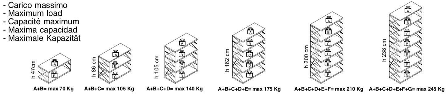 Libreria componibile design moderno Melker 21