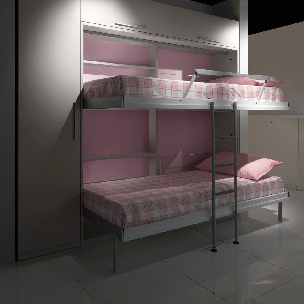 Letto a castello a scomparsa due letti indipendenti Duetto