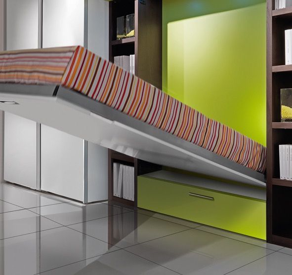 Letto singolo a scomparsa con cassettone Rapido