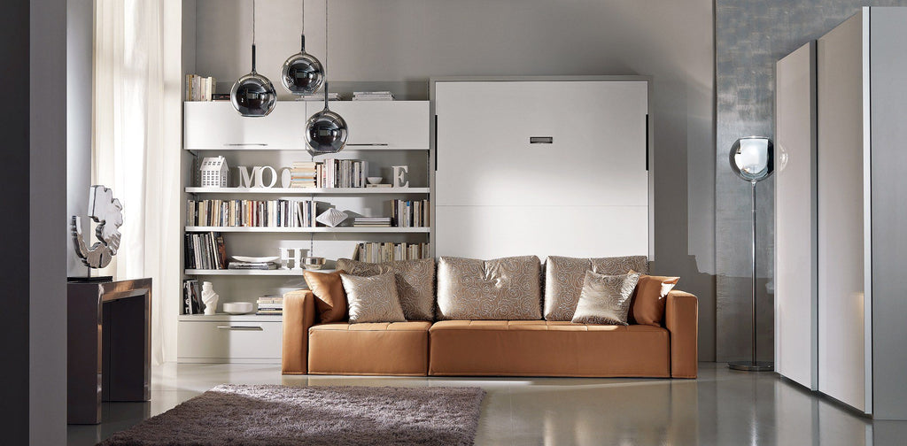 Letto matrimoniale a scomparsa con divano Domino