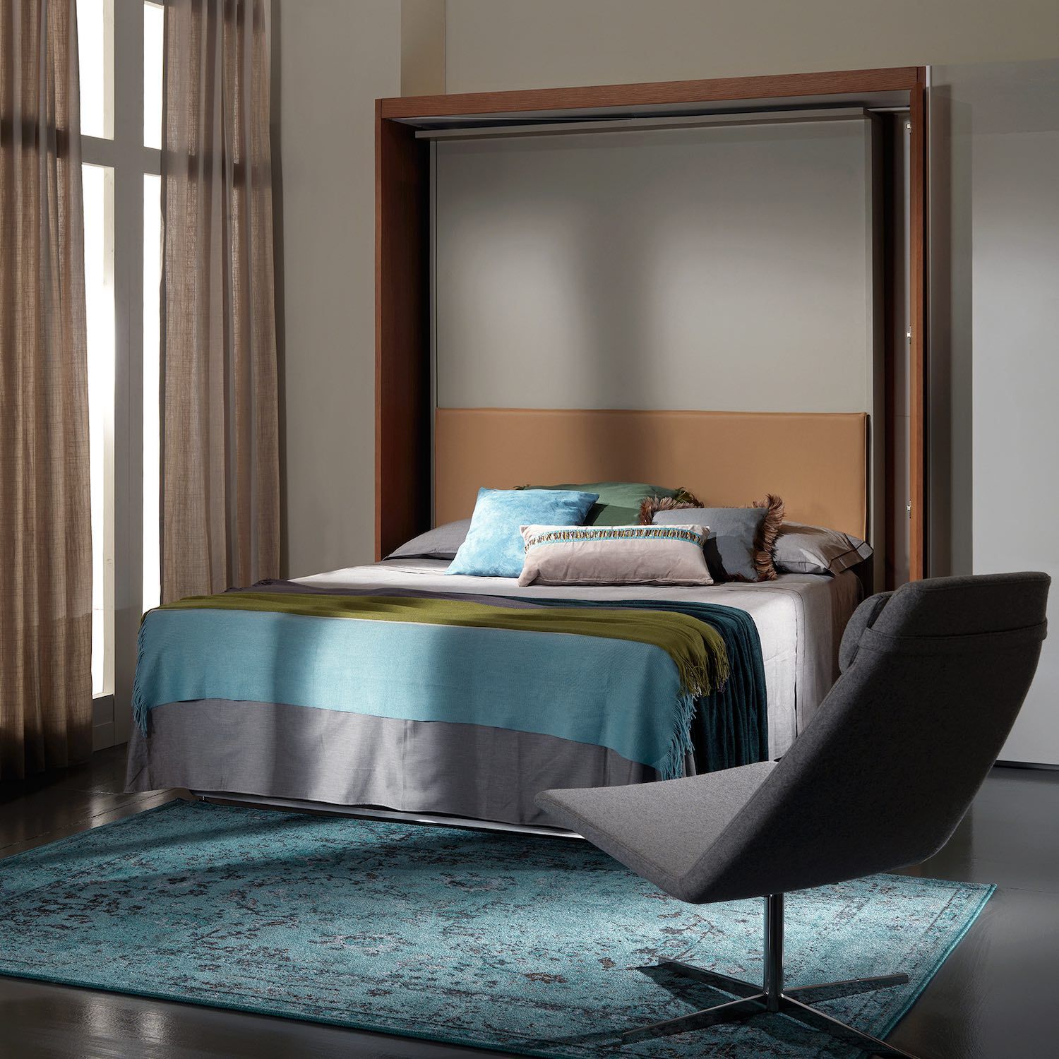 Letto matrimoniale a scomparsa girevole per soggiorno Doppio