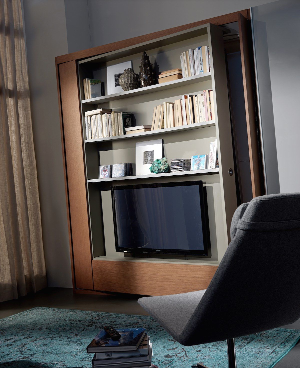 Letto matrimoniale a scomparsa girevole per soggiorno Doppio