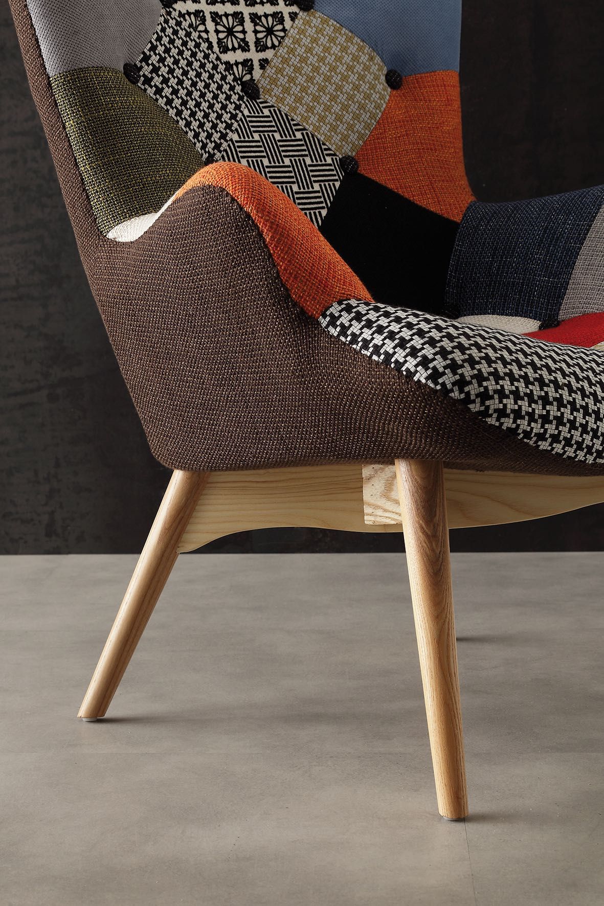 Poltrona patchwork per camera letto o soggiorno Kaunas