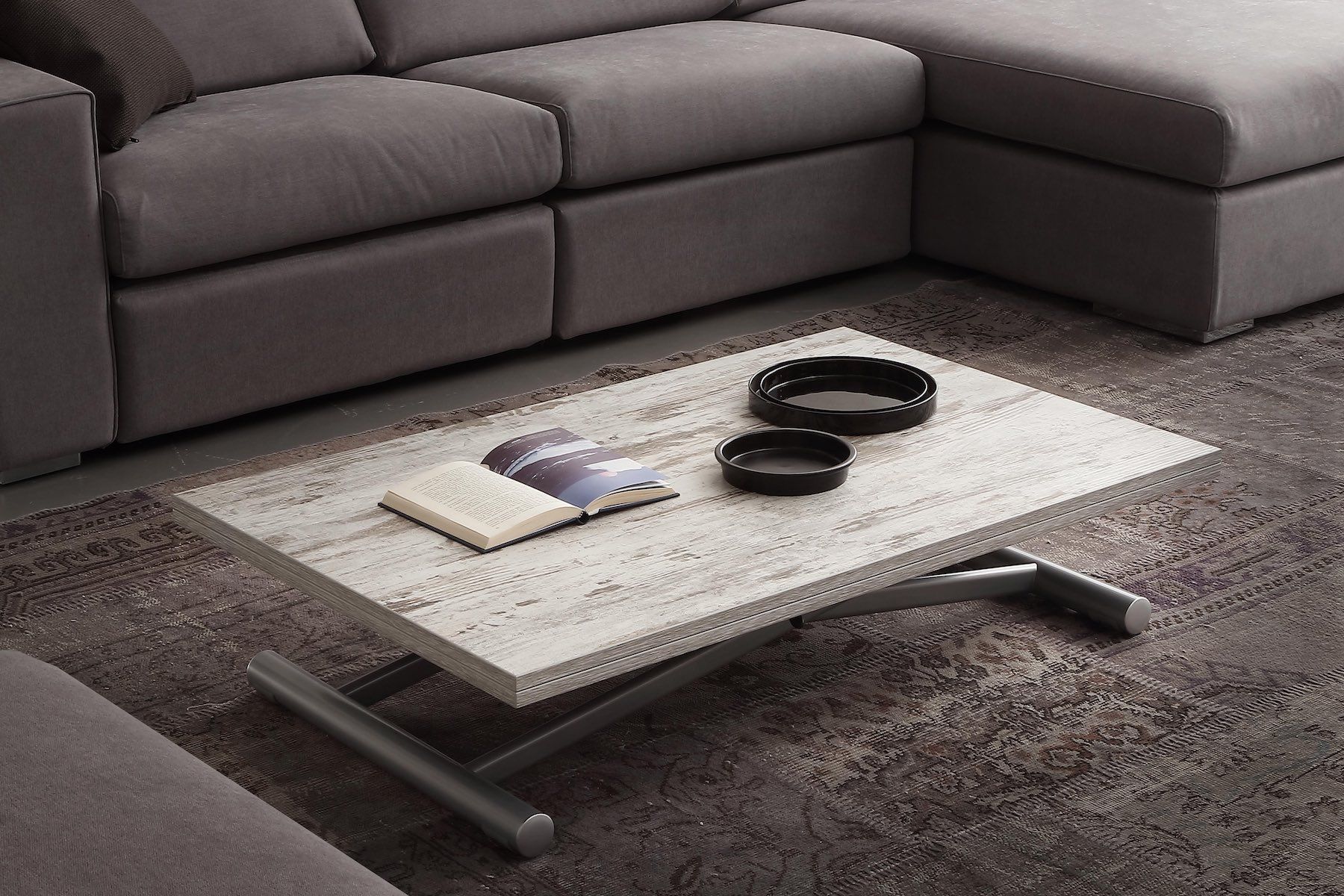 Tavolino da salotto Mind trasformabile in tavolo