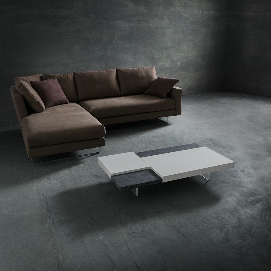 Tavolino design da salotto Grigor in legno 120 x 70 cm