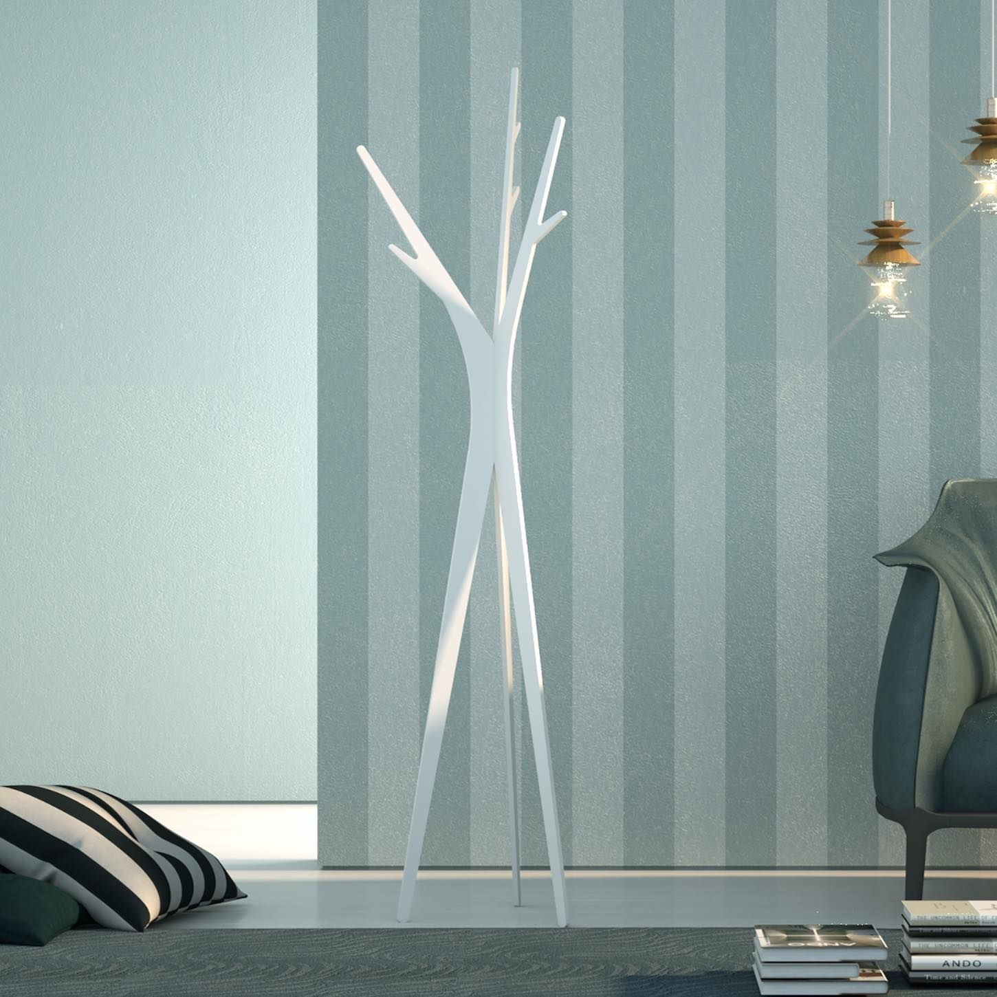 Attaccapanni da terra in legno a forma di albero Treepod