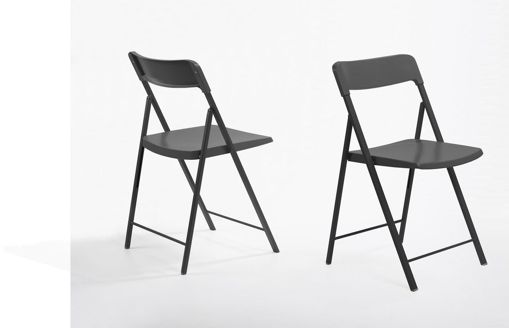 6 sedie pieghevoli con carrello salvaspazio Gary