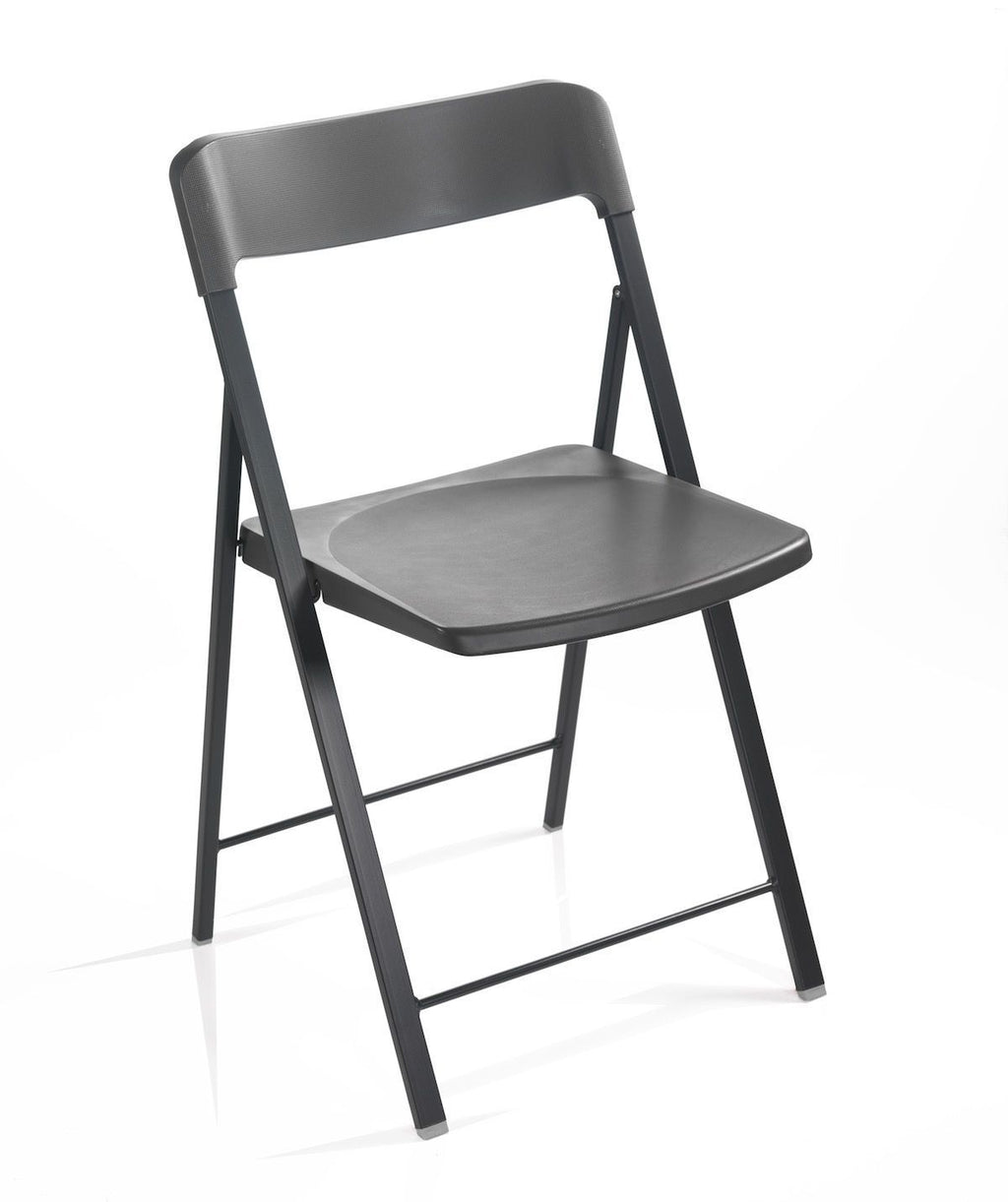 6 sedie pieghevoli con carrello salvaspazio Gary