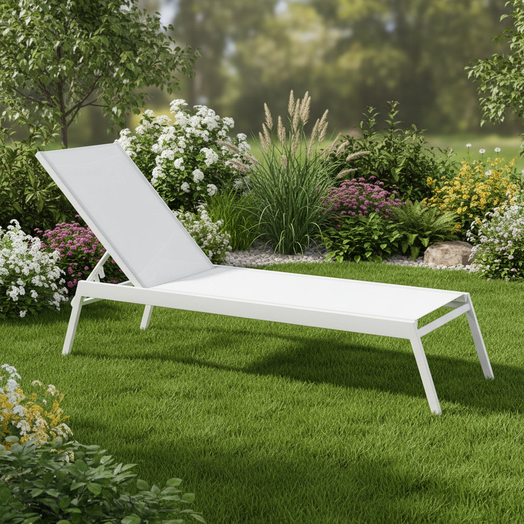 Lettino da giardino regolabile e impilabile Tarragona