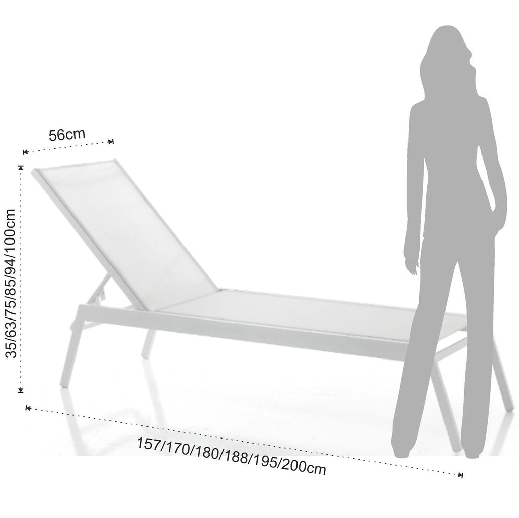 Lettino da giardino regolabile e impilabile Tarragona
