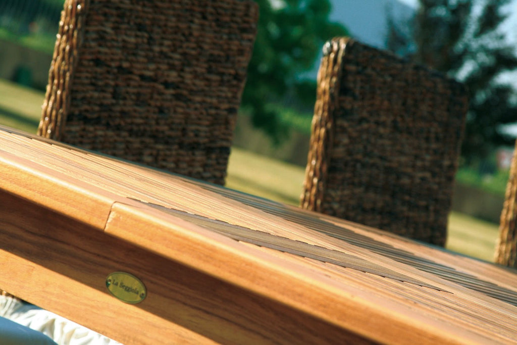 Tavolo da esterno rotondo in legno massello TeakOnMe