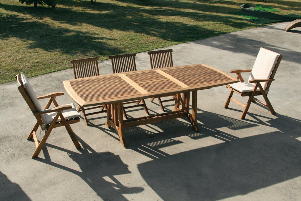 Poltrona da giardino in legno massello TeakOnMe