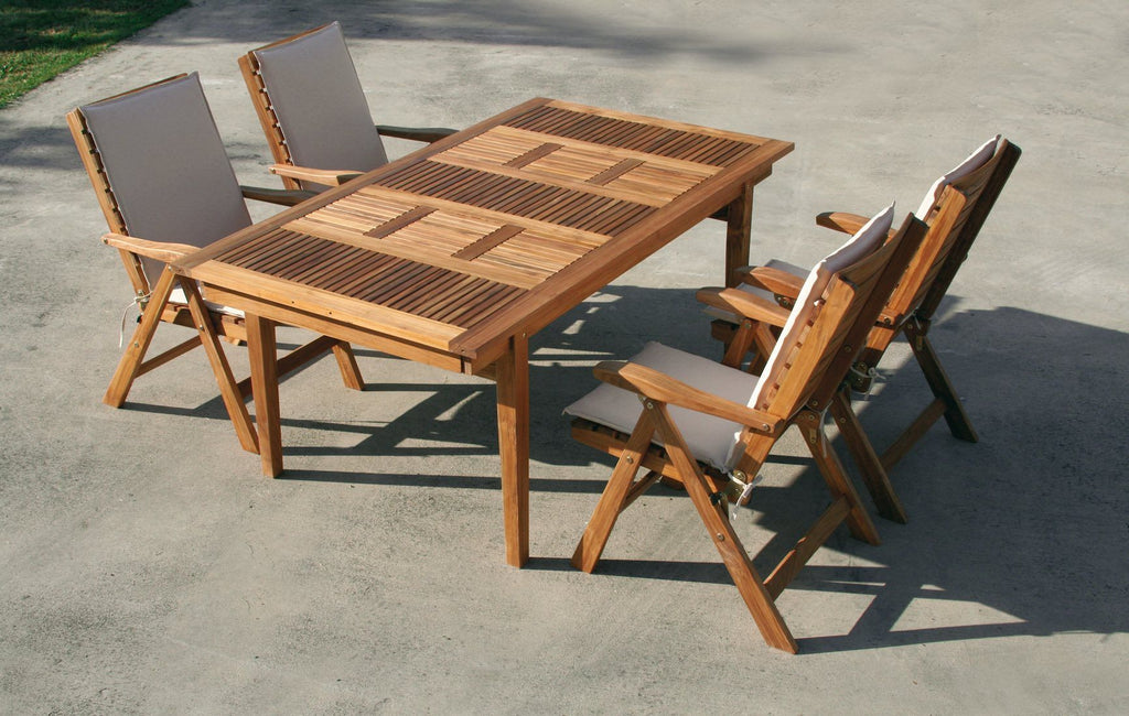 Poltrona da giardino in legno massello TeakOnMe