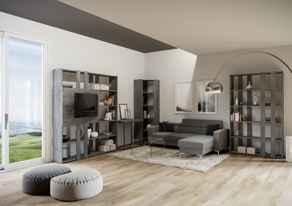 Libreria angolare a colonna in legno nobilitato Inedditah Angolo A