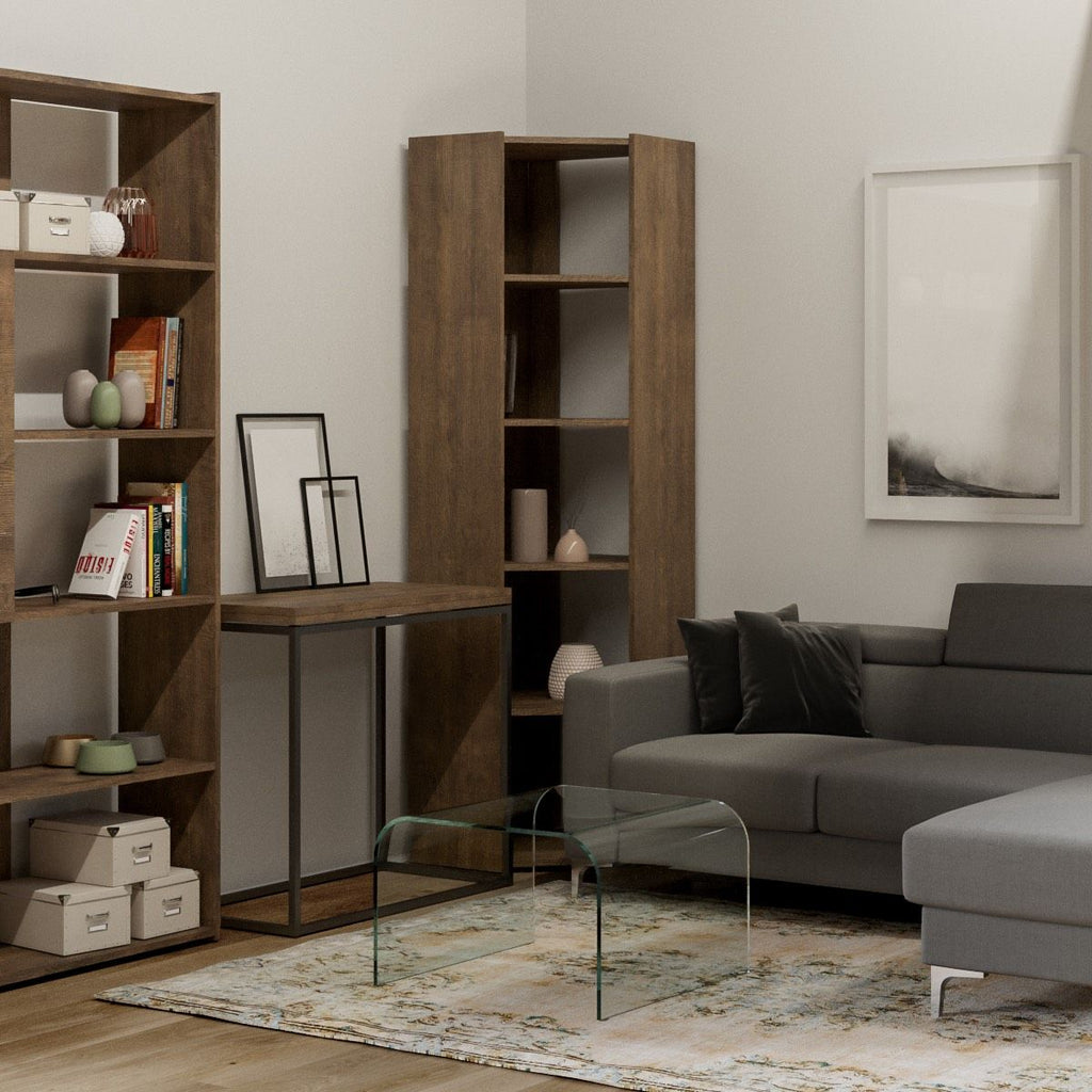 Libreria angolare a colonna in legno nobilitato Inedditah Angolo A