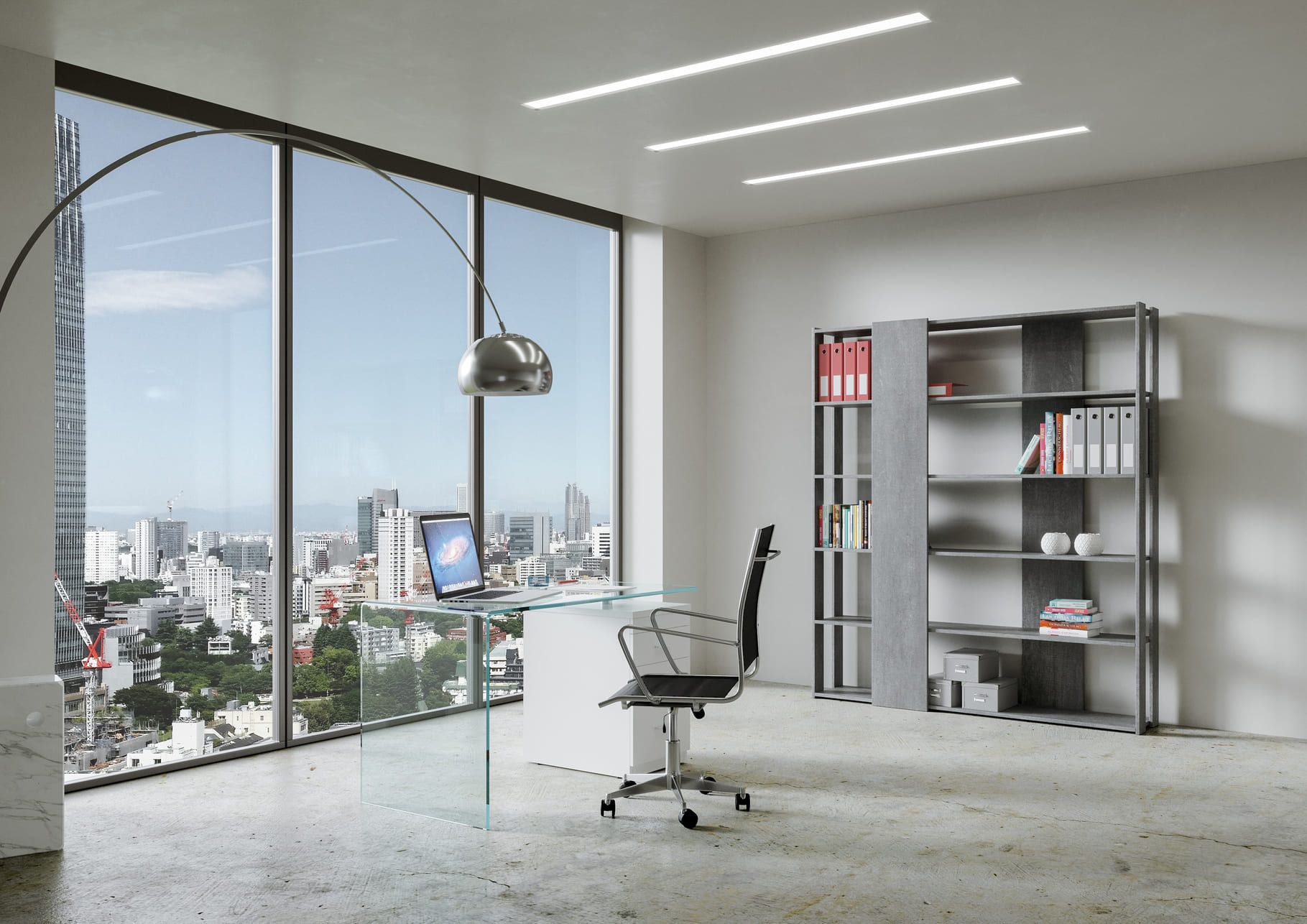 Libreria scaffale design moderno in nobilitato Inedditah B