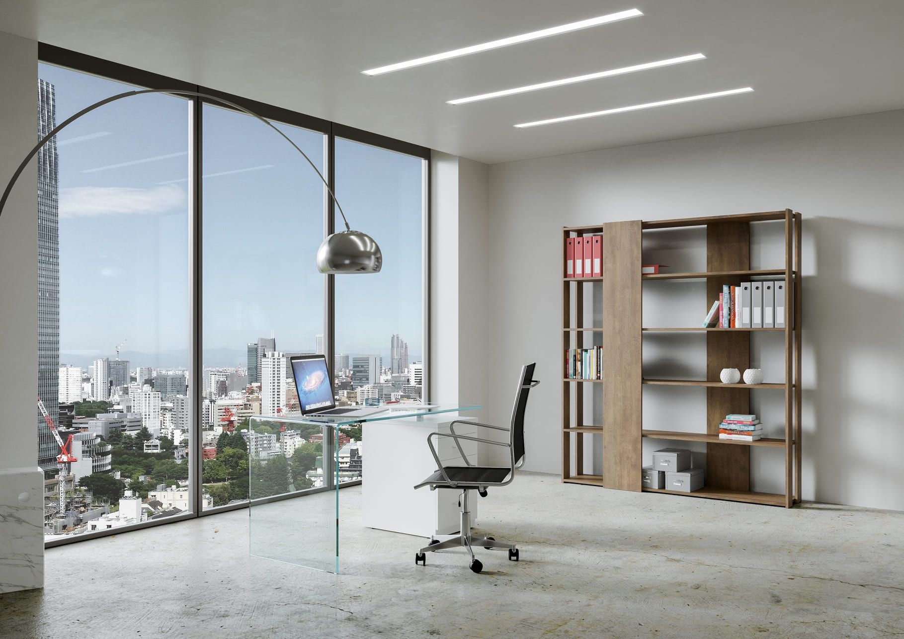 Libreria scaffale design moderno in nobilitato Inedditah B