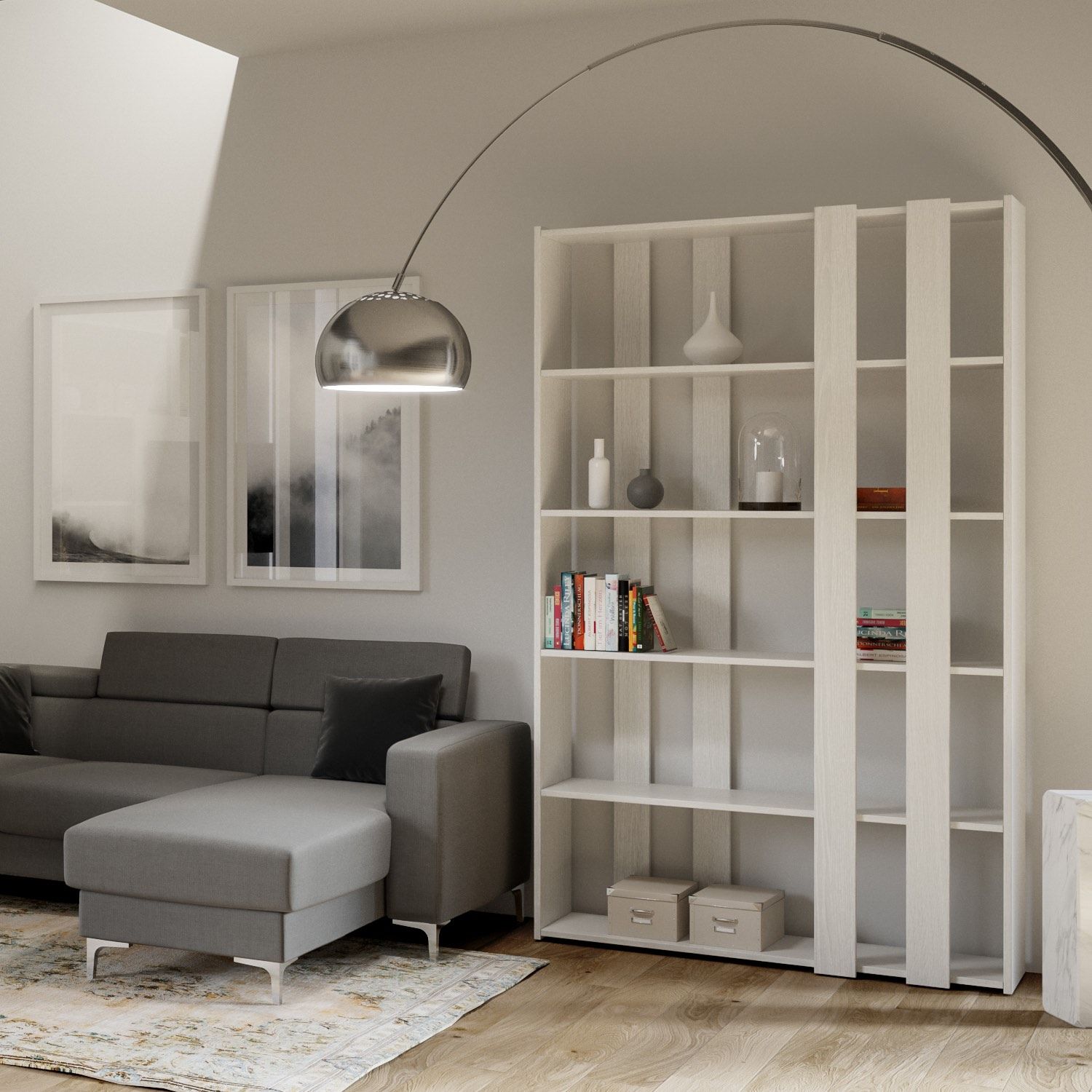 Libreria moderna da parete a giorno Inedditah Small A