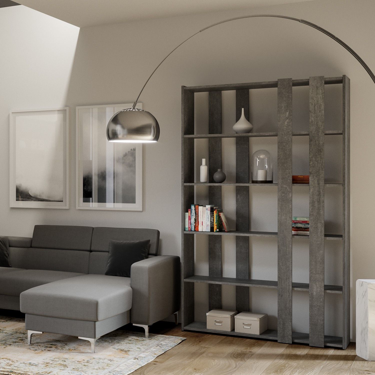 Libreria moderna da parete a giorno Inedditah Small A