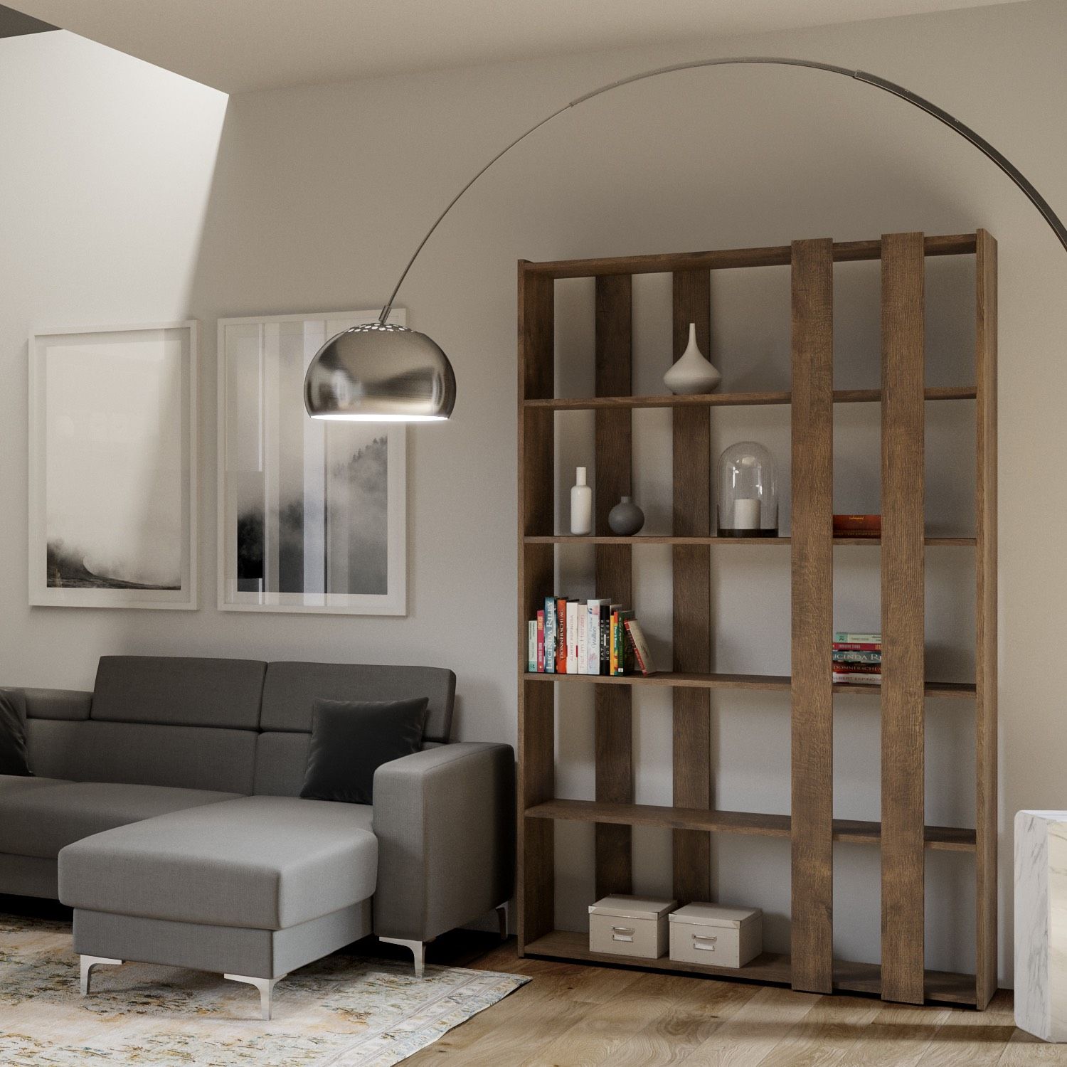 Libreria moderna da parete a giorno Inedditah Small A