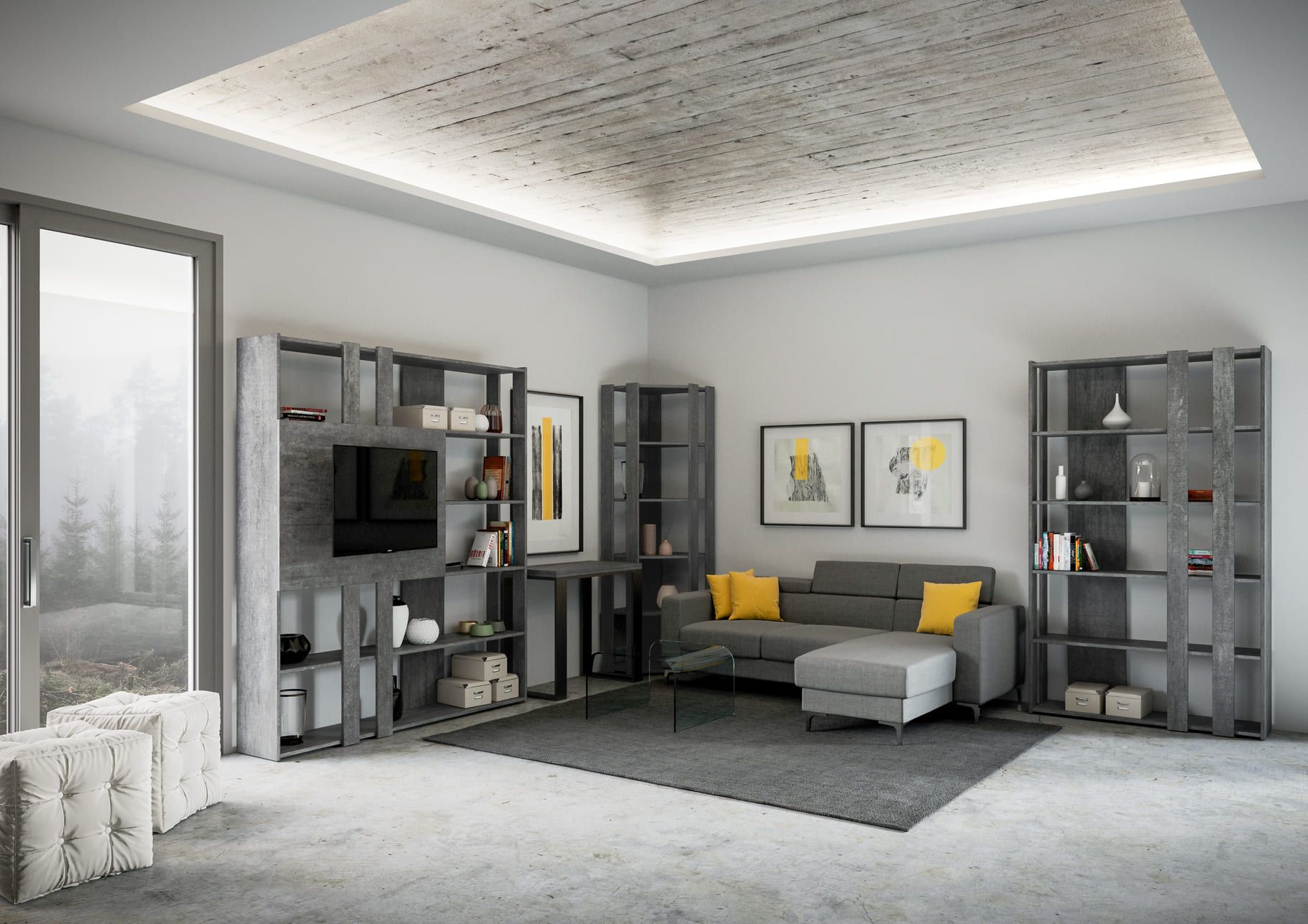 Libreria design per soggiorno o ufficio Inedditah Small B