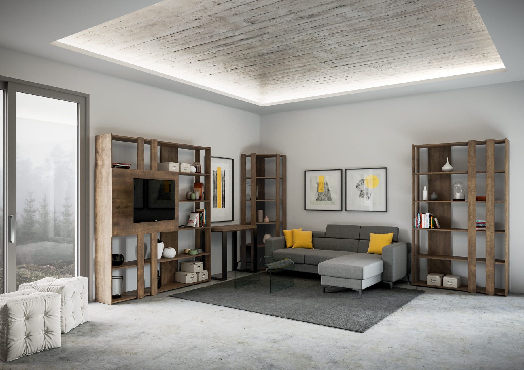 Libreria design per soggiorno o ufficio Inedditah Small B