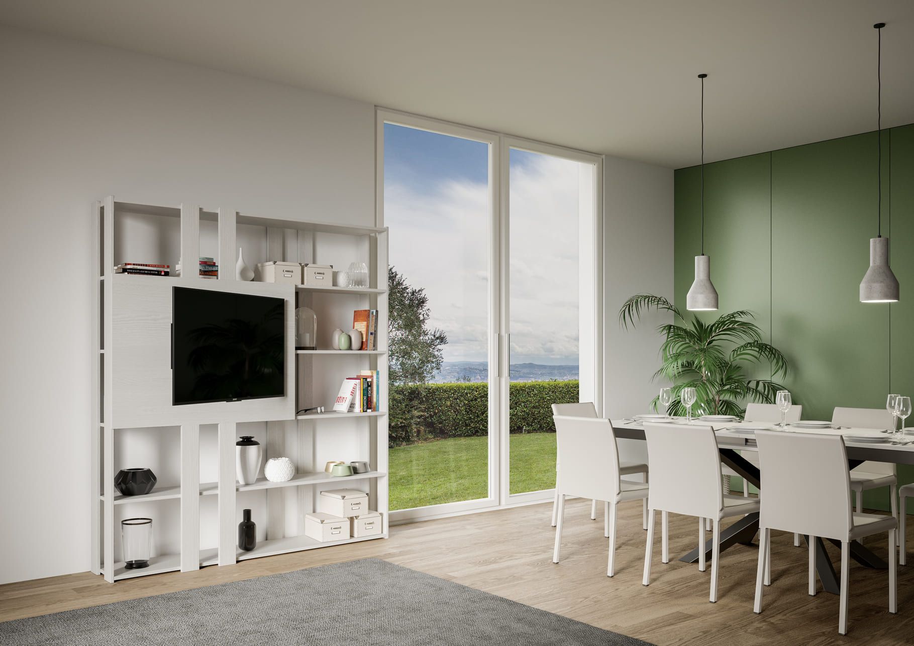 Libreria porta TV design moderno Inedditah N