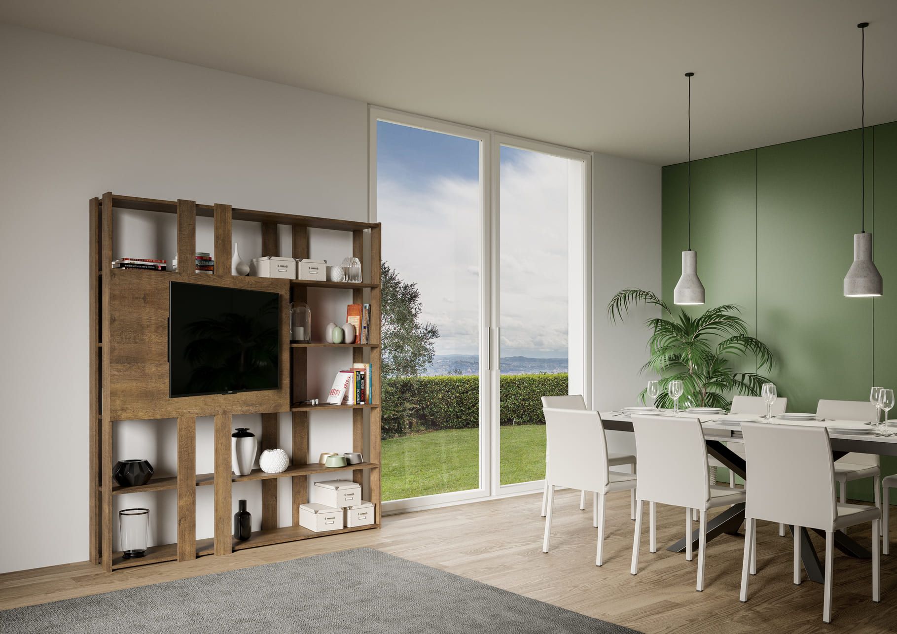 Libreria porta TV design moderno Inedditah N