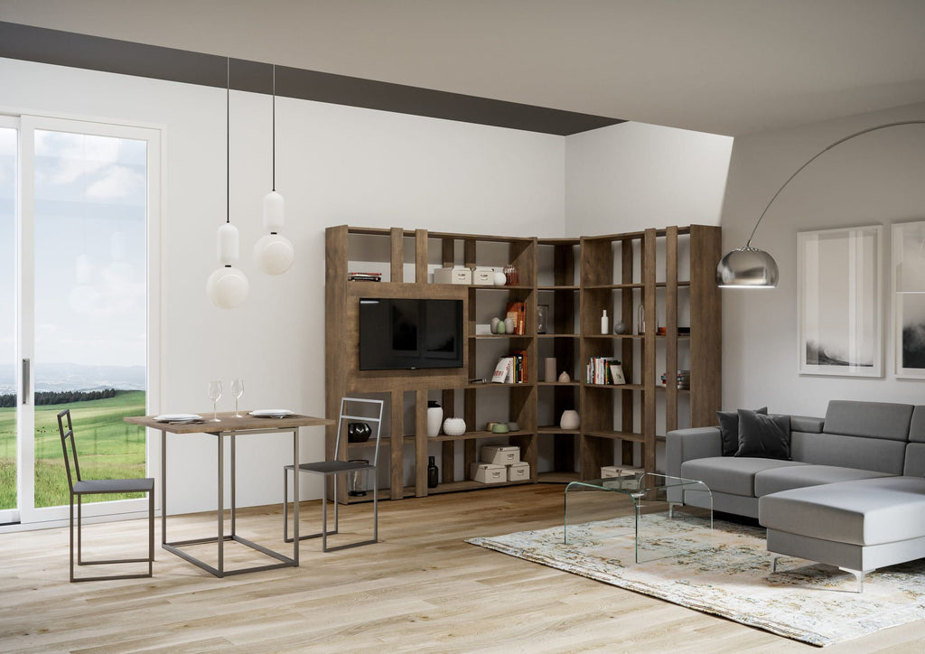 Parete attrezzata angolare per soggiorno Inedditah1