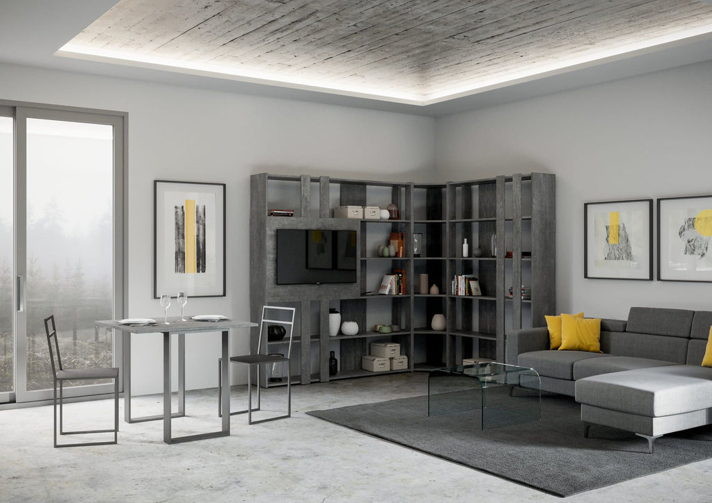 Parete attrezzata ad angolo per soggiorno Inedditah2