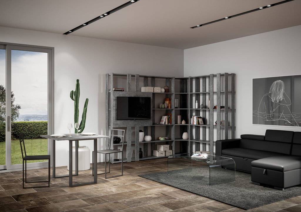 Parete attrezzata angolare per zona giorno Inedditah3