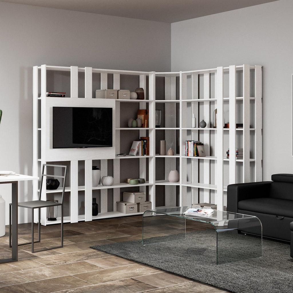 Parete attrezzata angolare per zona giorno Inedditah3